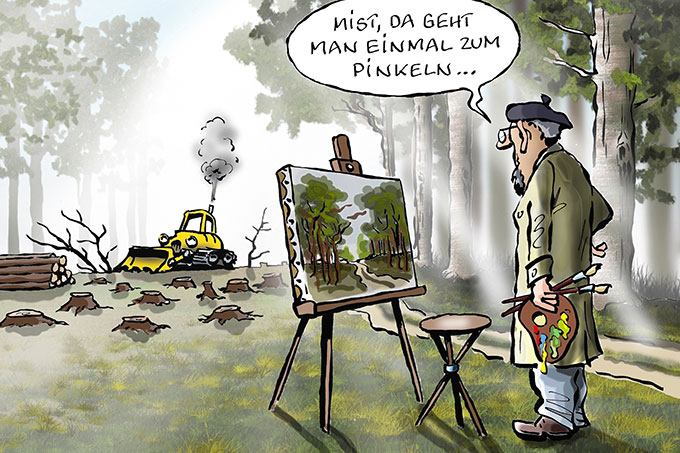 umwelt wissenschaftler cartoon